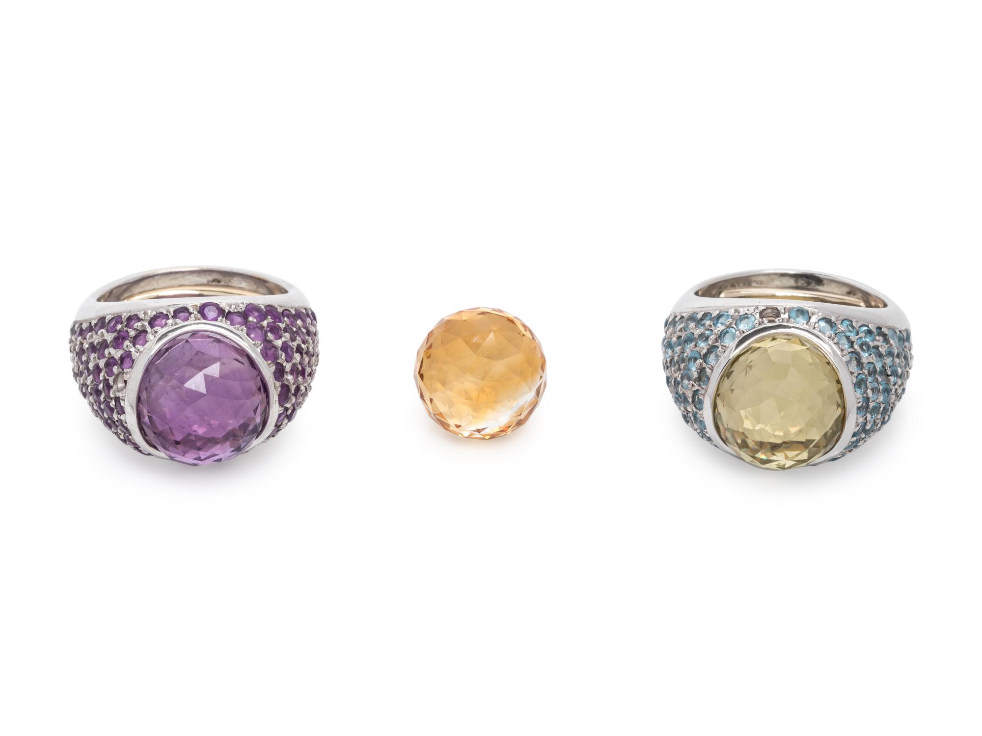 GEMSTONE CONVERTIBLE RING SET