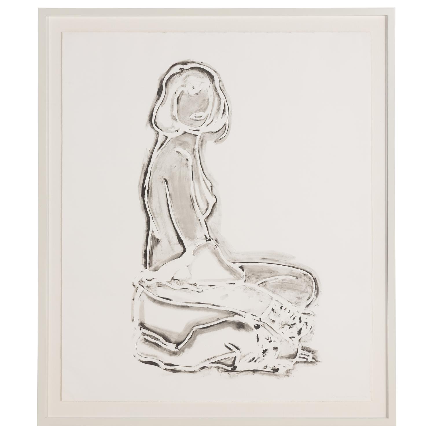Monica Sitting By Wall , 1990