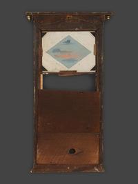 A Federal Giltwood and Eglomise Decorated Looking Glass