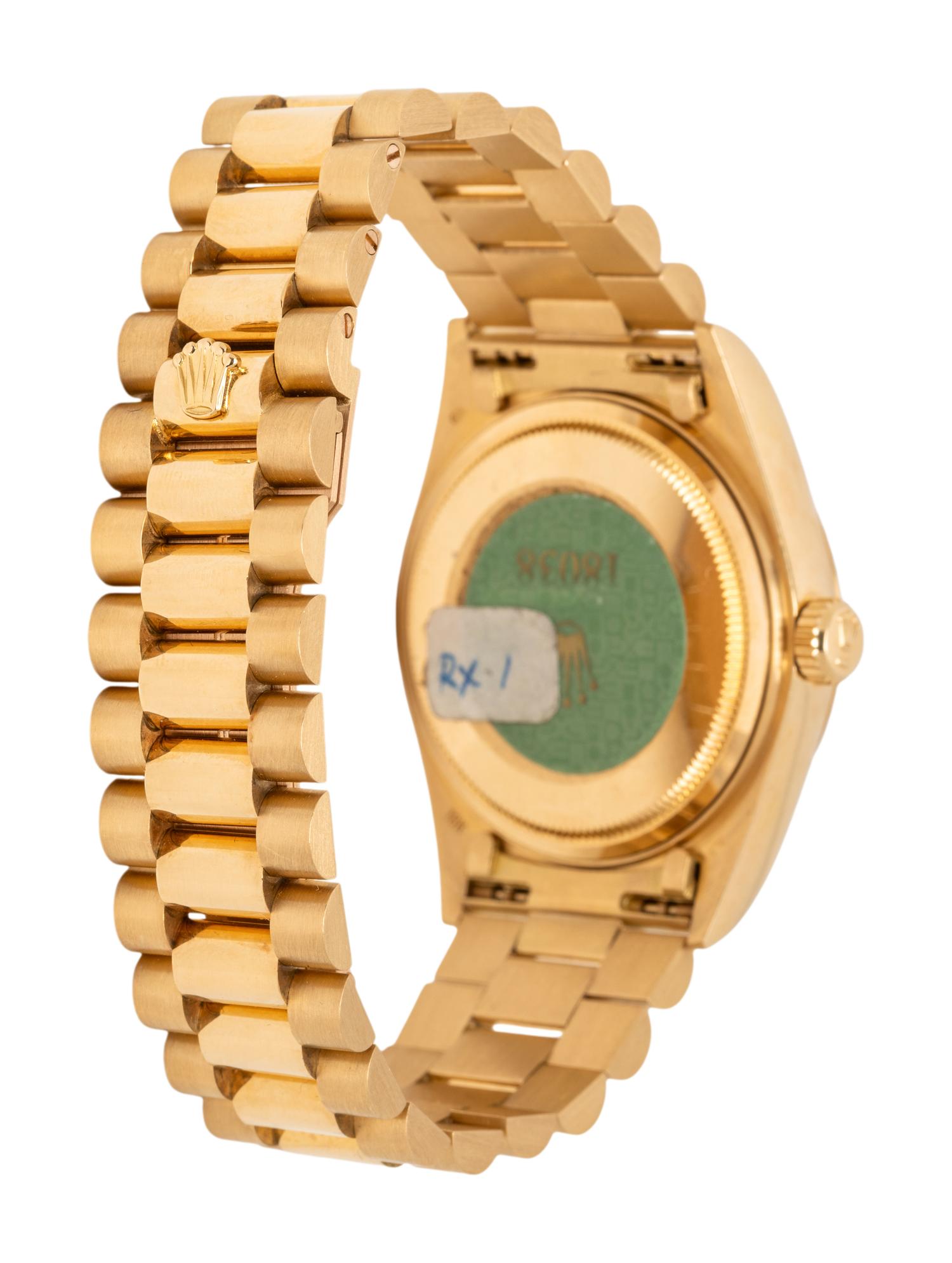 ROLEX, REF. 18038 18K YELLOW GOLD 'OYSTER PERPETUAL DAY-DATE' WATCH