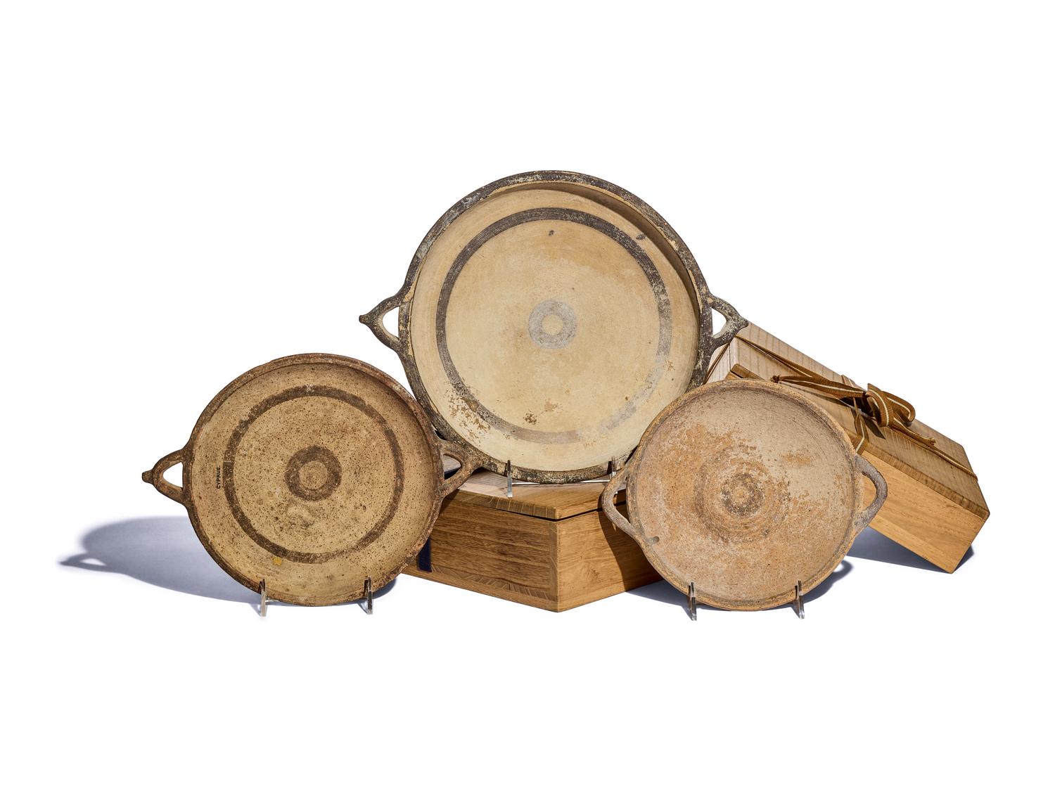 Three Cypriot Bichrome-Ware Dishes