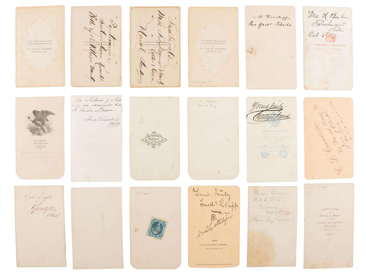 [CIVIL WAR] 2 CDV albums cont. portraits of soldiers, naval subjects, and North and South Americans.