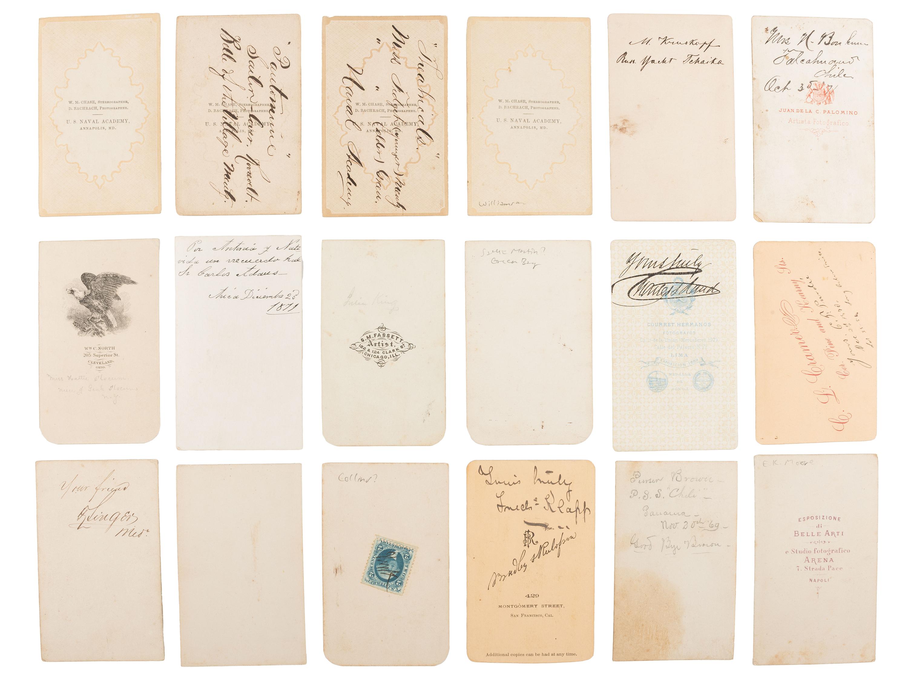 [CIVIL WAR] 2 CDV albums cont. portraits of soldiers, naval subjects, and North and South Americans.