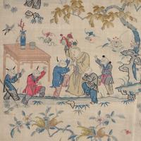 A Large Chinese Kesi Silk 'Hundred Boys' Panel, Circa 1880 — 清晚期 緙絲百子圖大挂賬