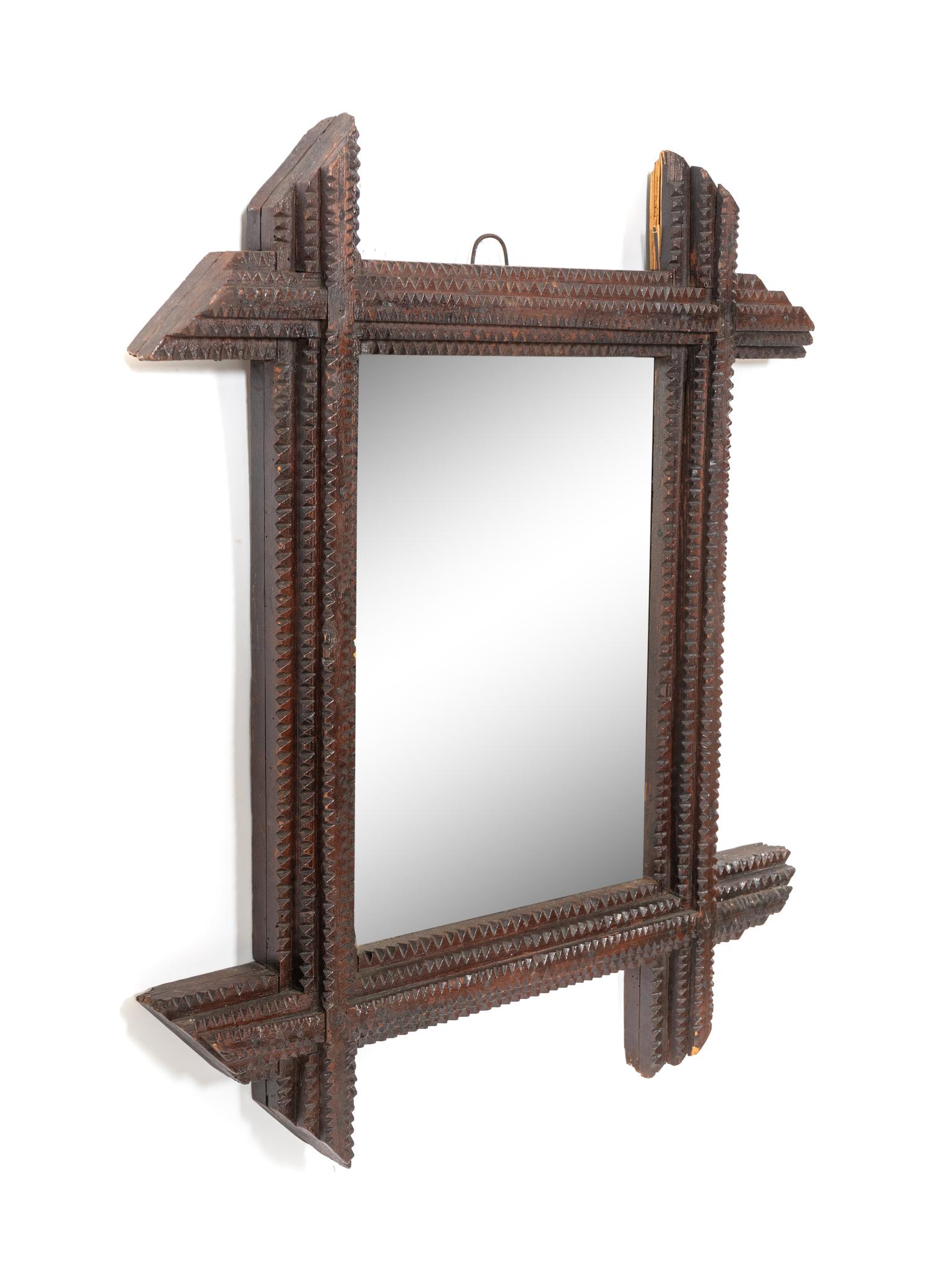 A Tramp Art Mirror