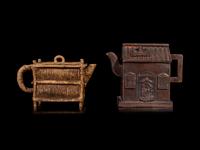 Seven Chinese Yixing Zisha Pottery Teapots
