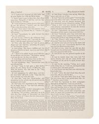 [BIBLE LEAVES - AMERICAN PUBLISHERS]. A group of 11 Bible leaves, comprising: