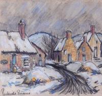Maisons de Village Sous la Neige