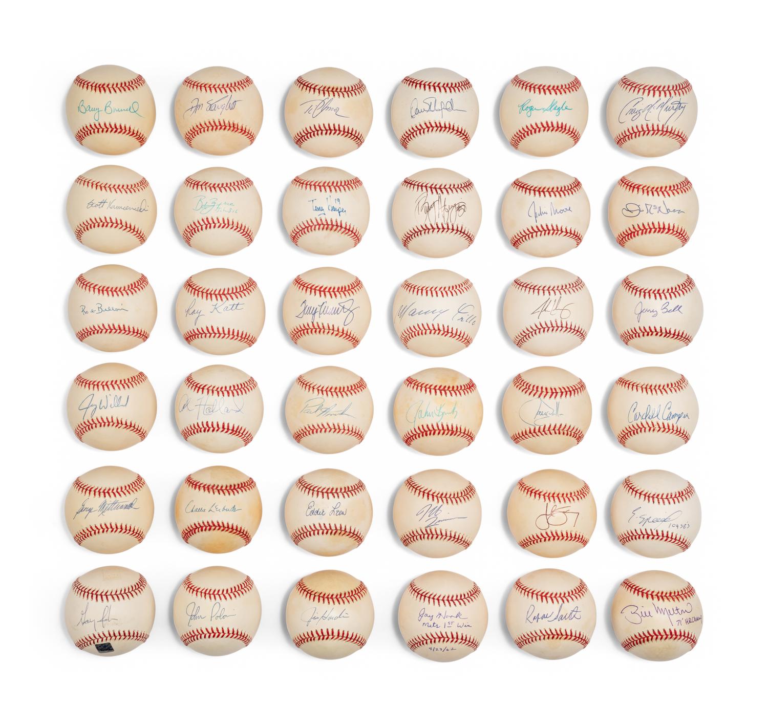 Bases Loaded Signed Autograph Baseball Group No. 12