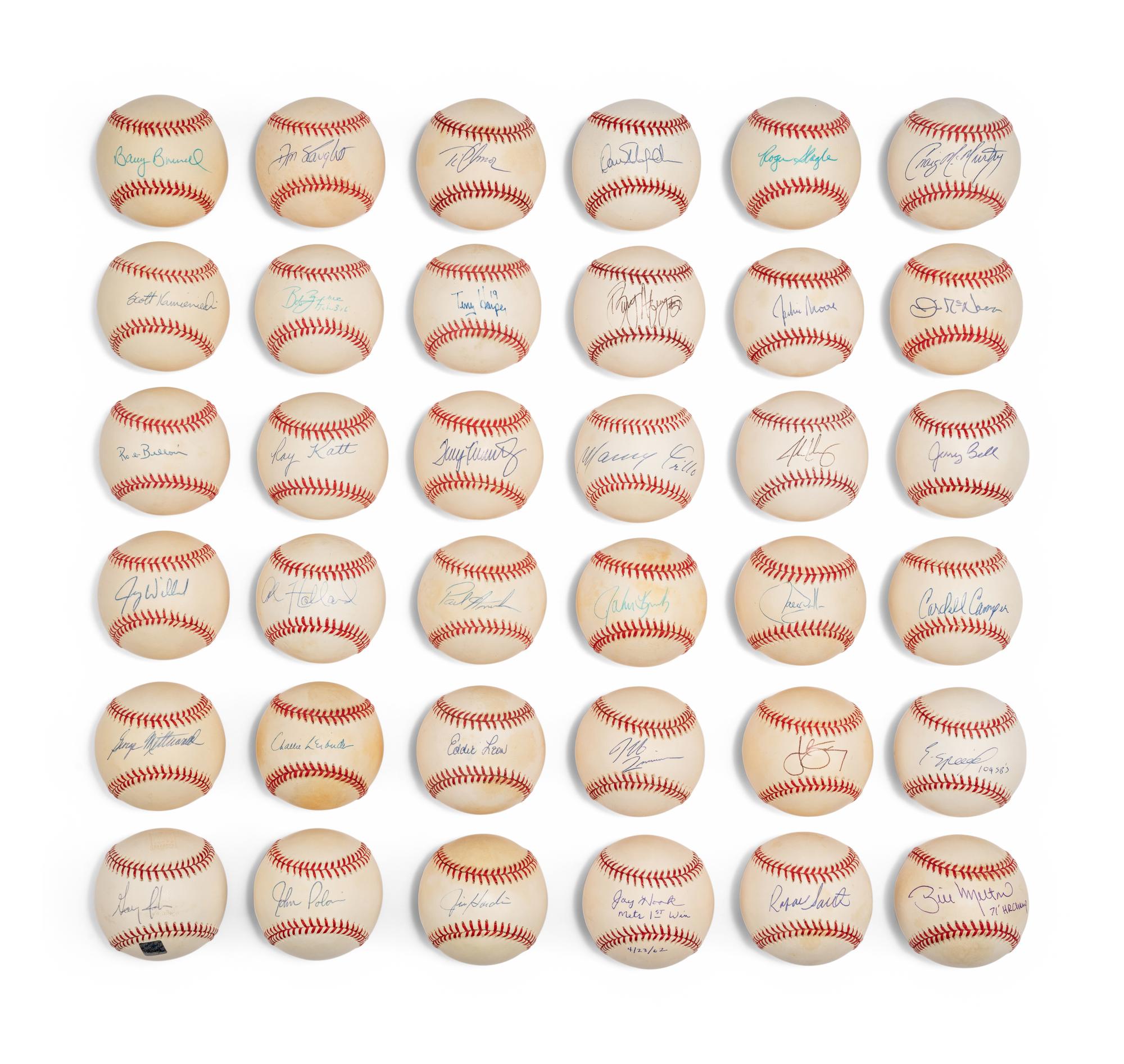 Bases Loaded Signed Autograph Baseball Group No. 12