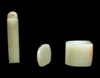 Three Chinese Celadon Jade Articles