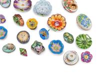 A Collection of English and French Enamel and Porcelain Small Boxes