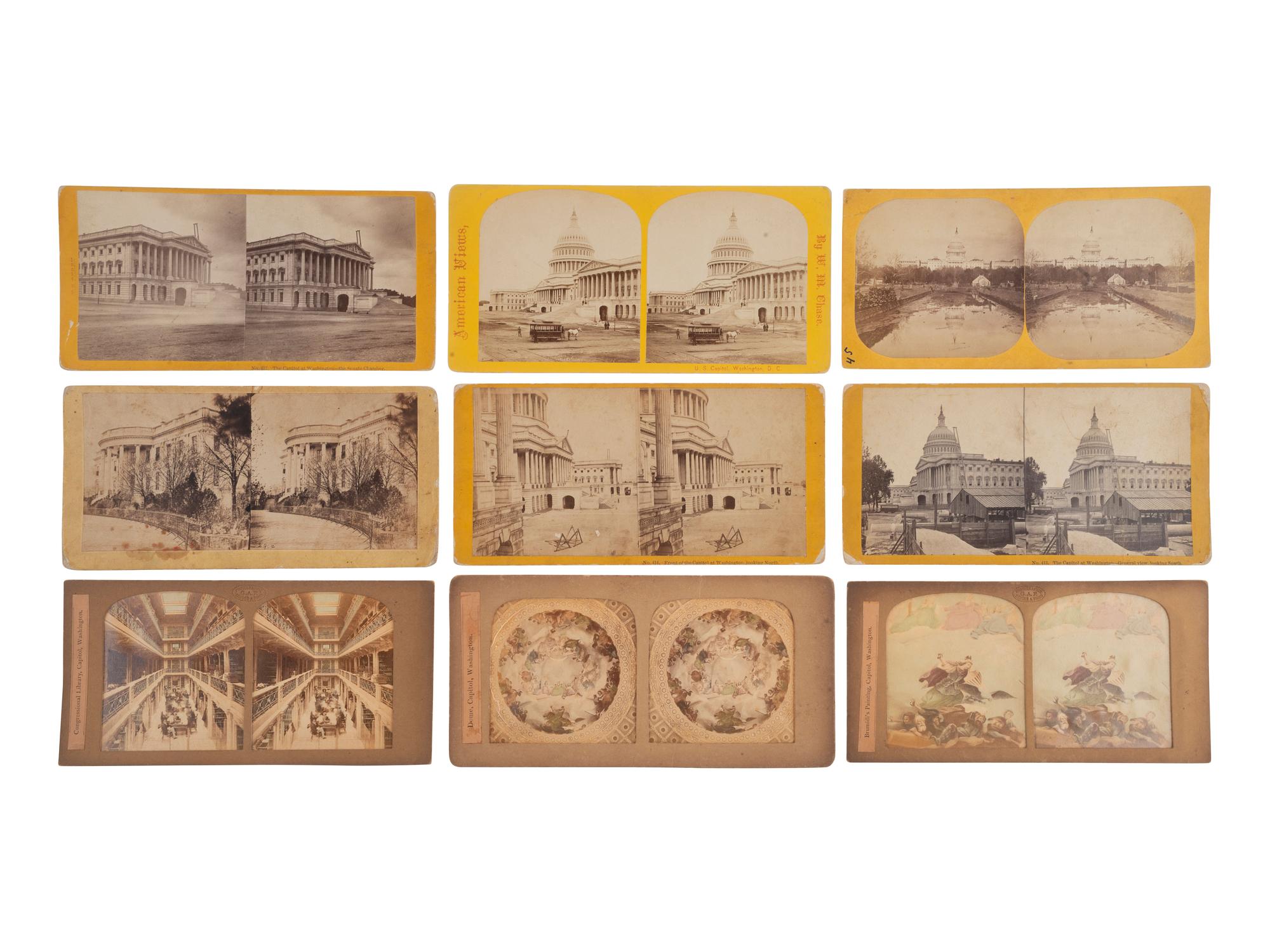 [EARLY PHOTOGRAPHY]. 80 stereoviews of Washington, DC, politicians & parades incl. GAR Grand Review.