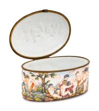 A Capodimonte Porcelain Table Casket