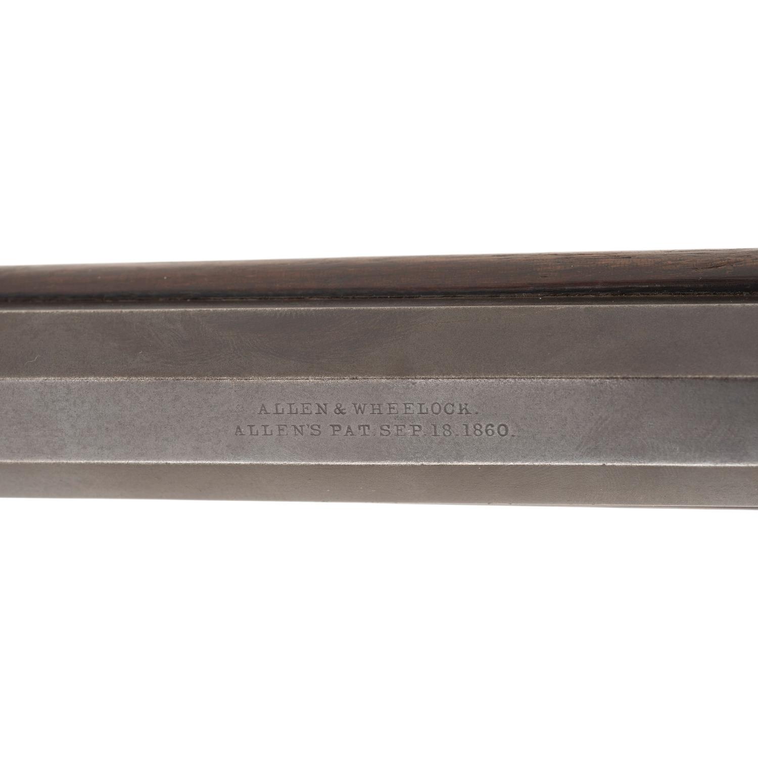 Allen & Wheelock Drop Breech Rifle with Patent Adjustable Rear Sight