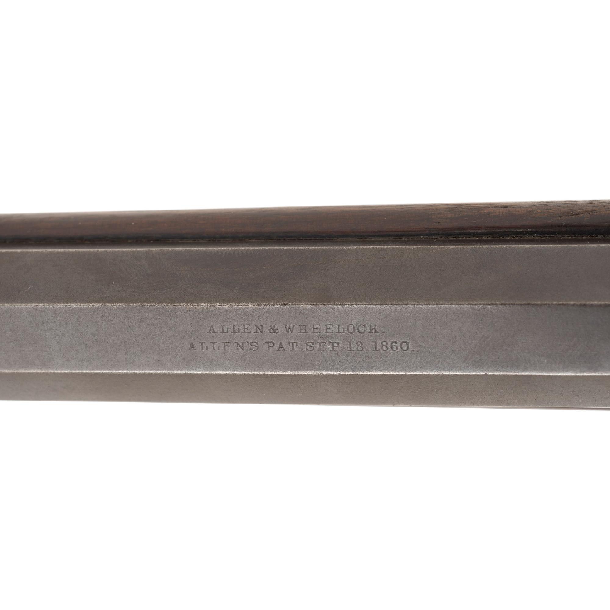 Allen & Wheelock Drop Breech Rifle with Patent Adjustable Rear Sight