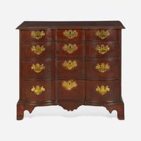 A Chippendale carved mahogany block-front chest of drawers Boston, MA, circa 1770