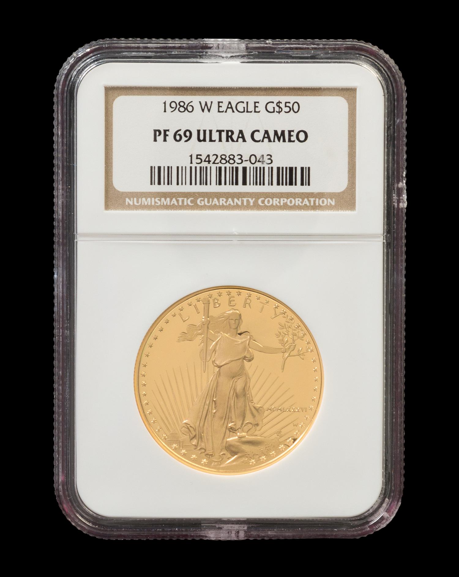 A United States 1986-W Eagle $50 Gold Proof