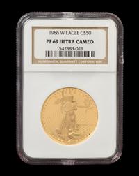 A United States 1986-W Eagle $50 Gold Proof