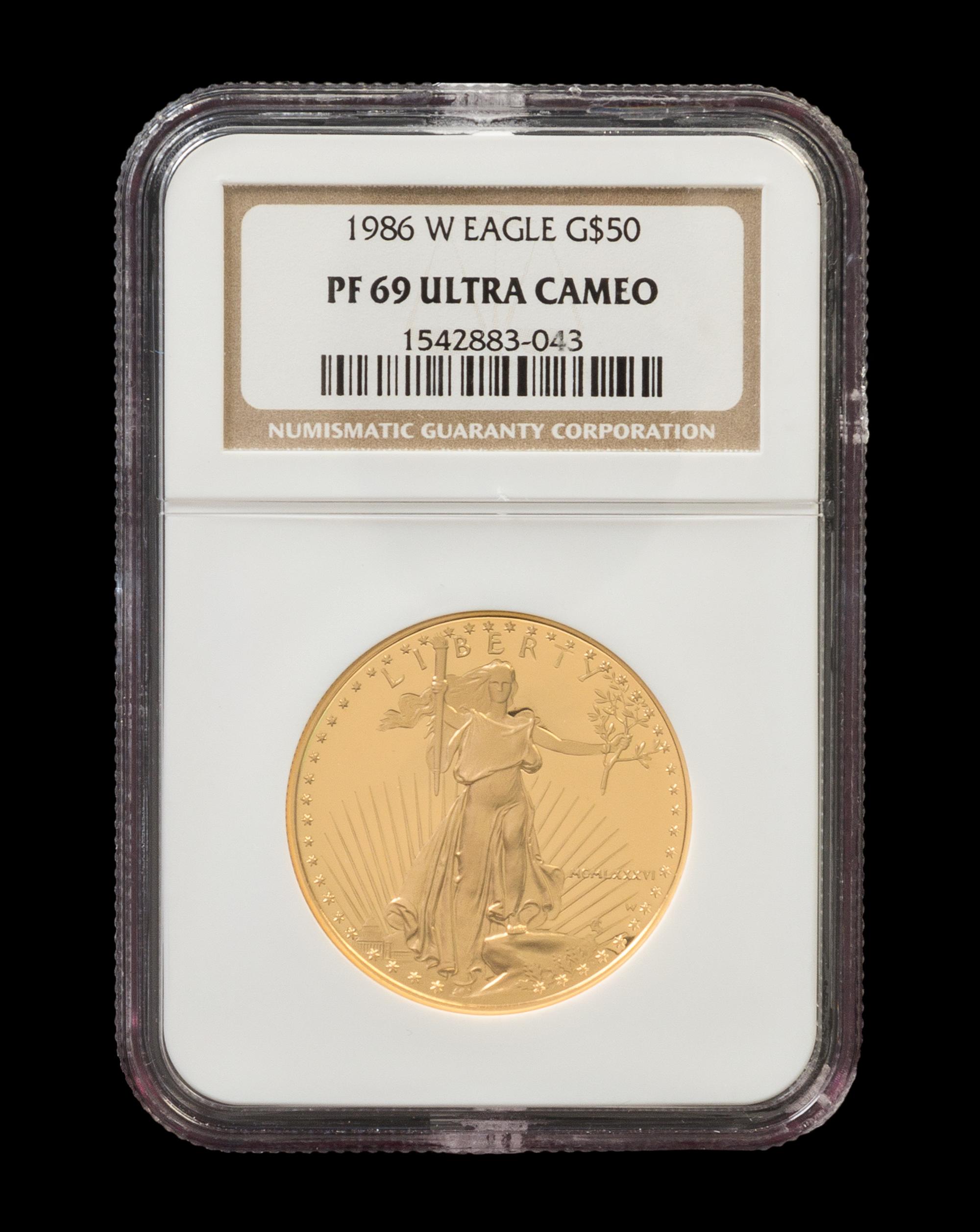 A United States 1986-W Eagle $50 Gold Proof