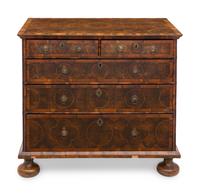 A William and Mary Style Oyster-Veneered Chest of Drawers