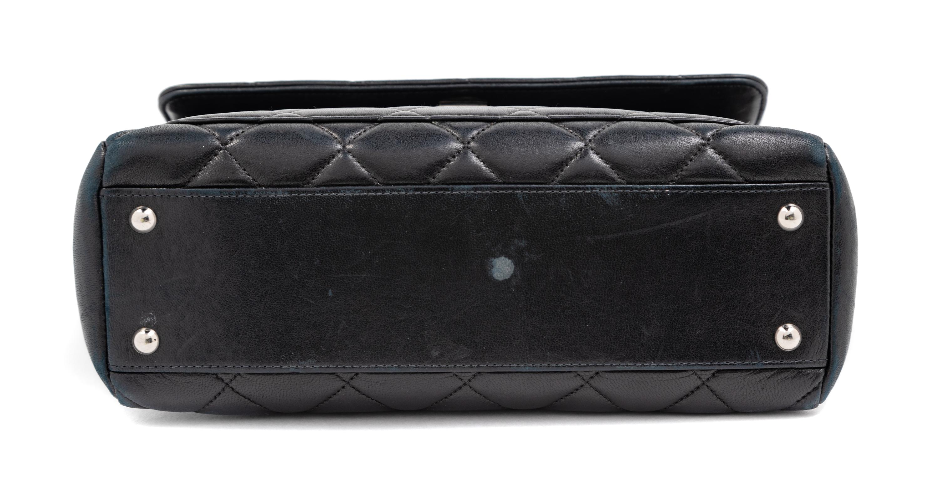 Chanel Black Quilted Leather Flap Bag, 2000-2002 9" L x 3.5" W x 7.5" H; strap drop: 9"- 17"