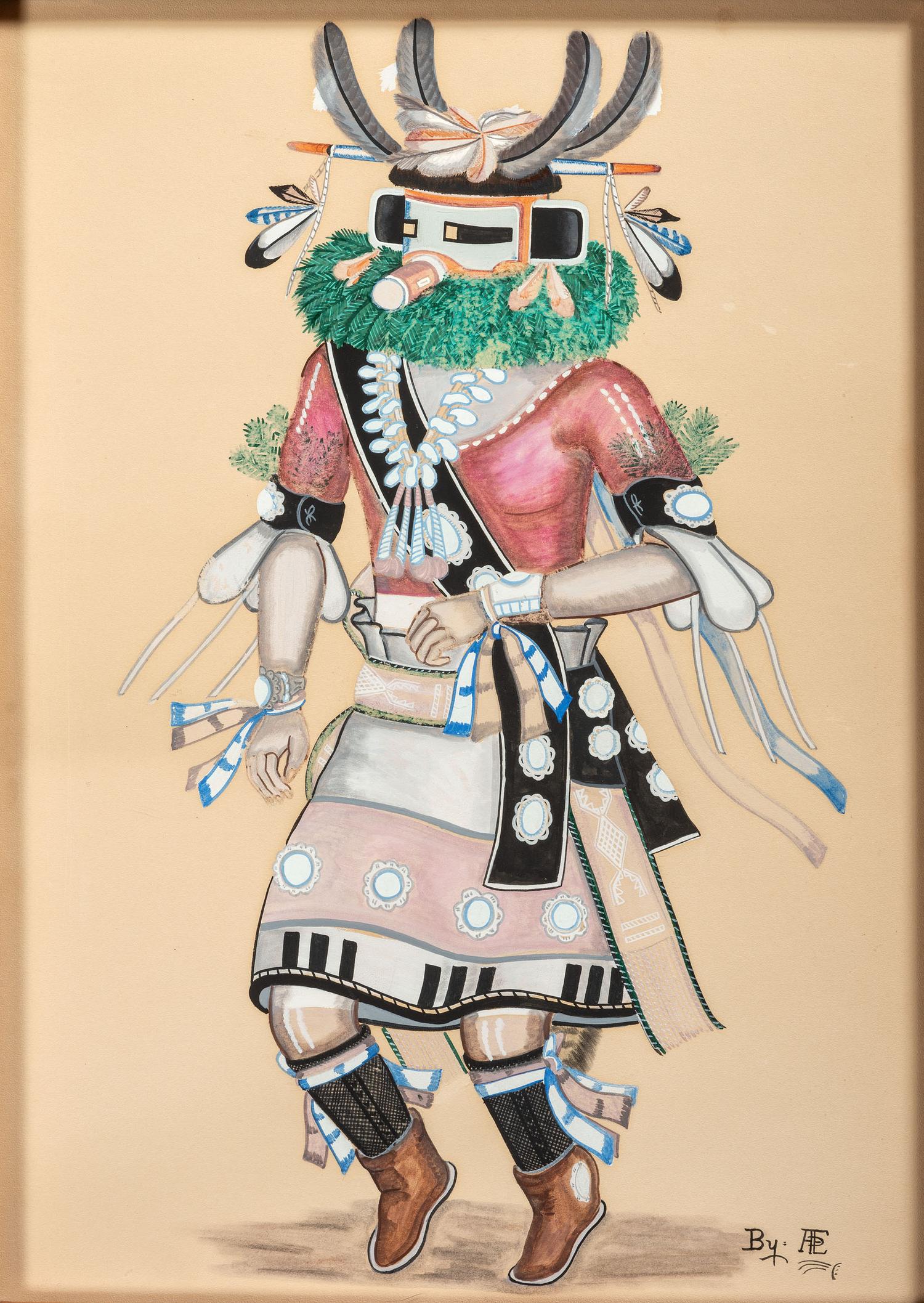 untitled, Katsina dancers, pair