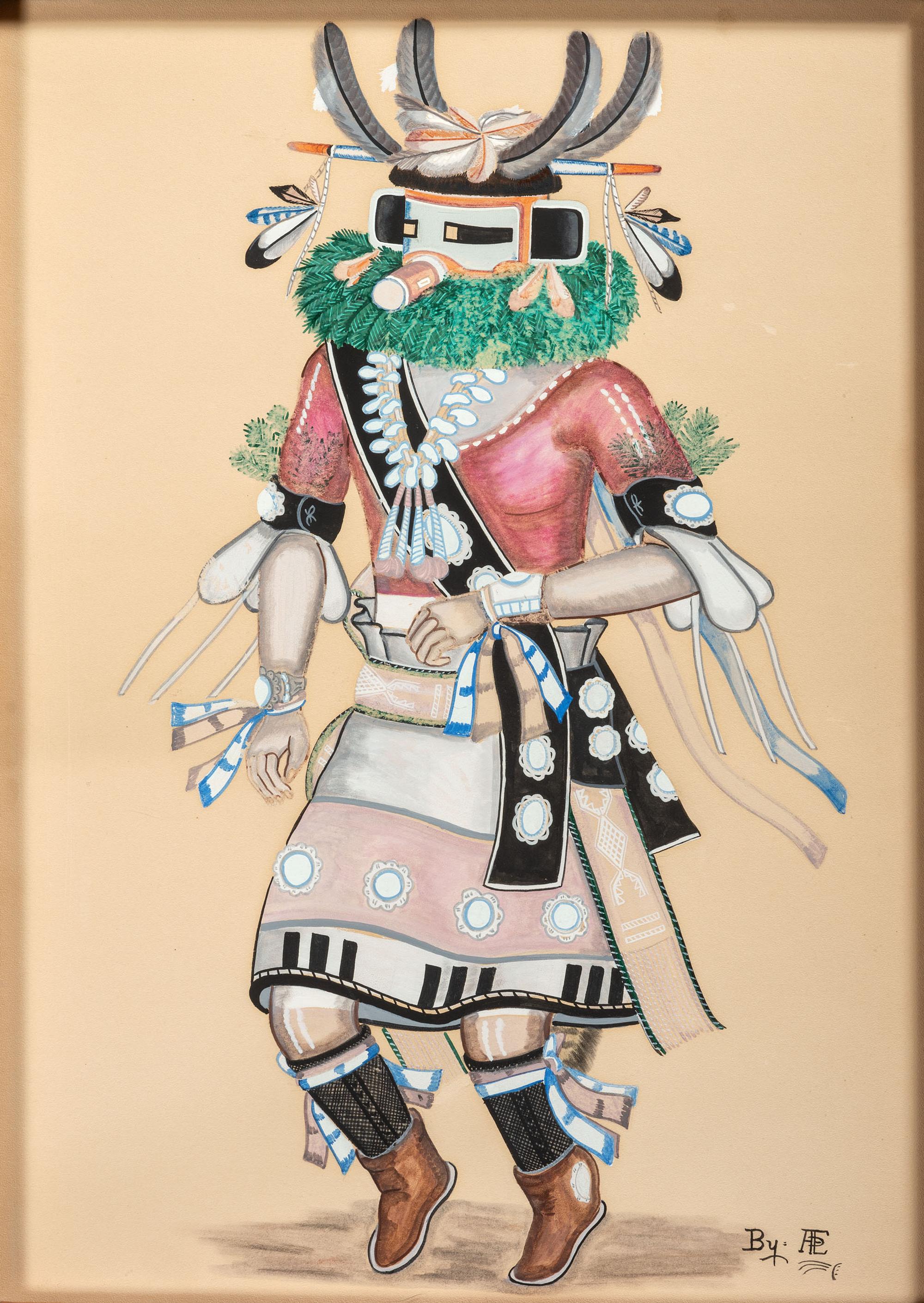 untitled, Katsina dancers, pair