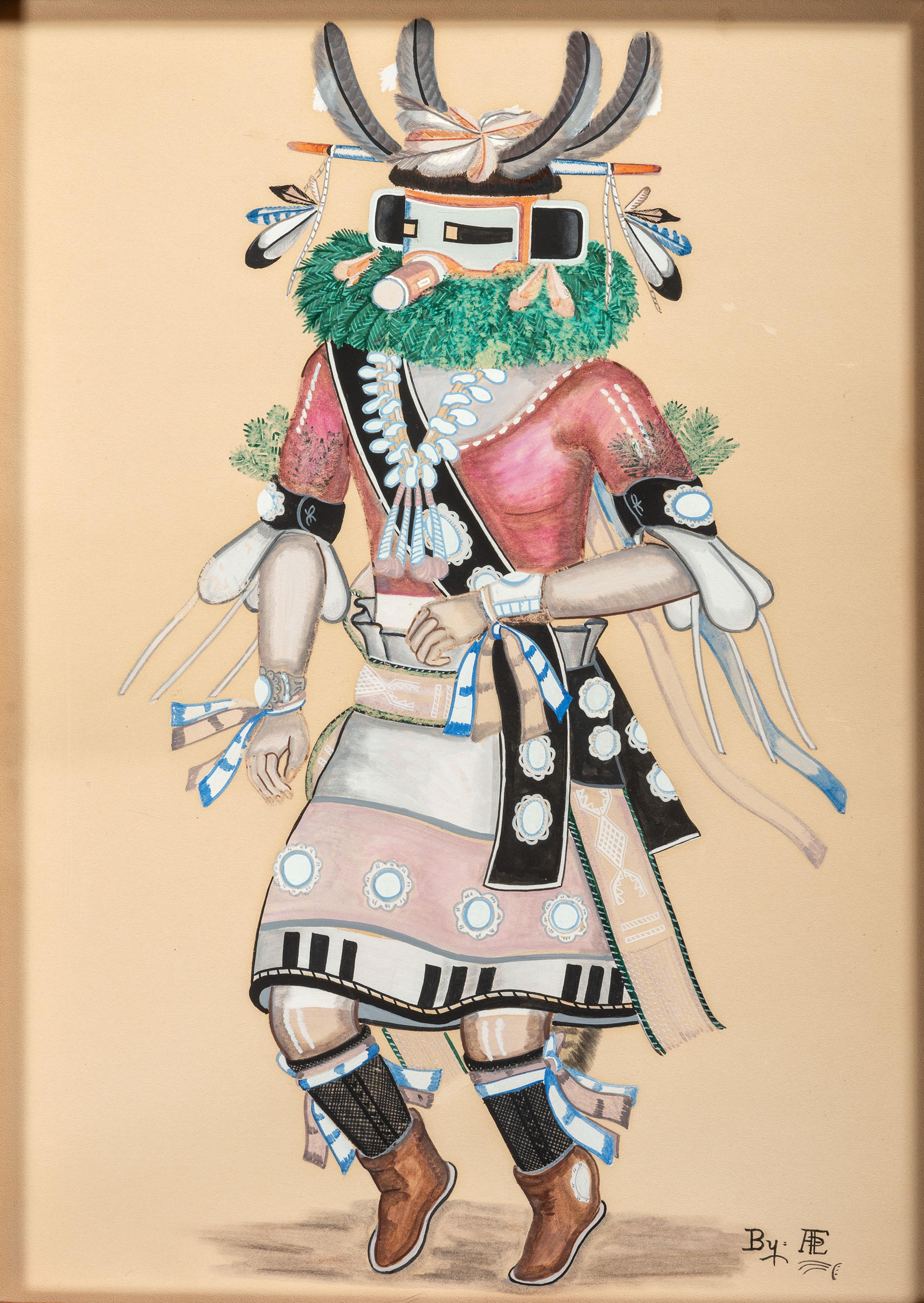 untitled, Katsina dancers, pair