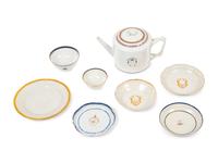 Eight Chinese Export Porcelain Tea Wares