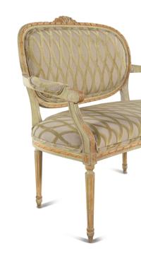 A Louis XVI Style Painted Settee