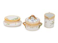 A Group of Royal Copenhagen Flora Danica Porcelain Table Articles
