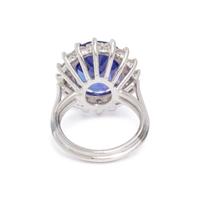 TANZANITE AND DIAMOND RING