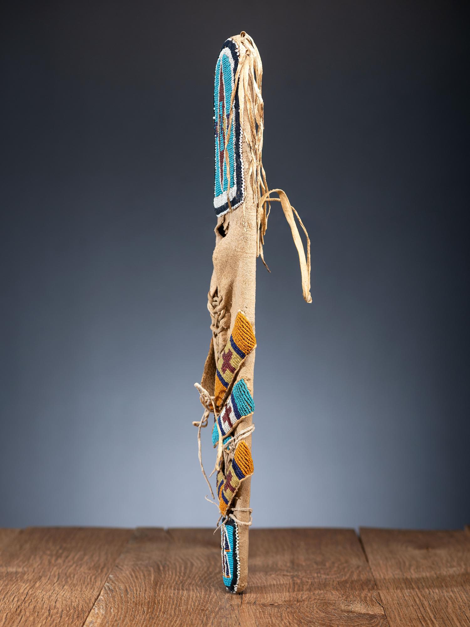 Apsáalooke [Crow] Beaded Hide Toy Cradle