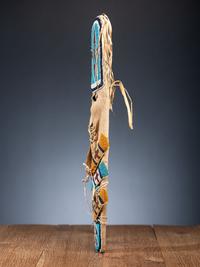 Apsáalooke [Crow] Beaded Hide Toy Cradle