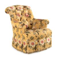 A Contemporary Button-Tufted Upholstered Armchair