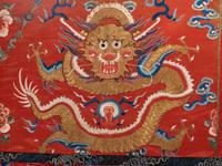Two Chinese Embroidered Silk 'Dragon' Panels