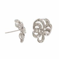White Gold and Diamond Earrings