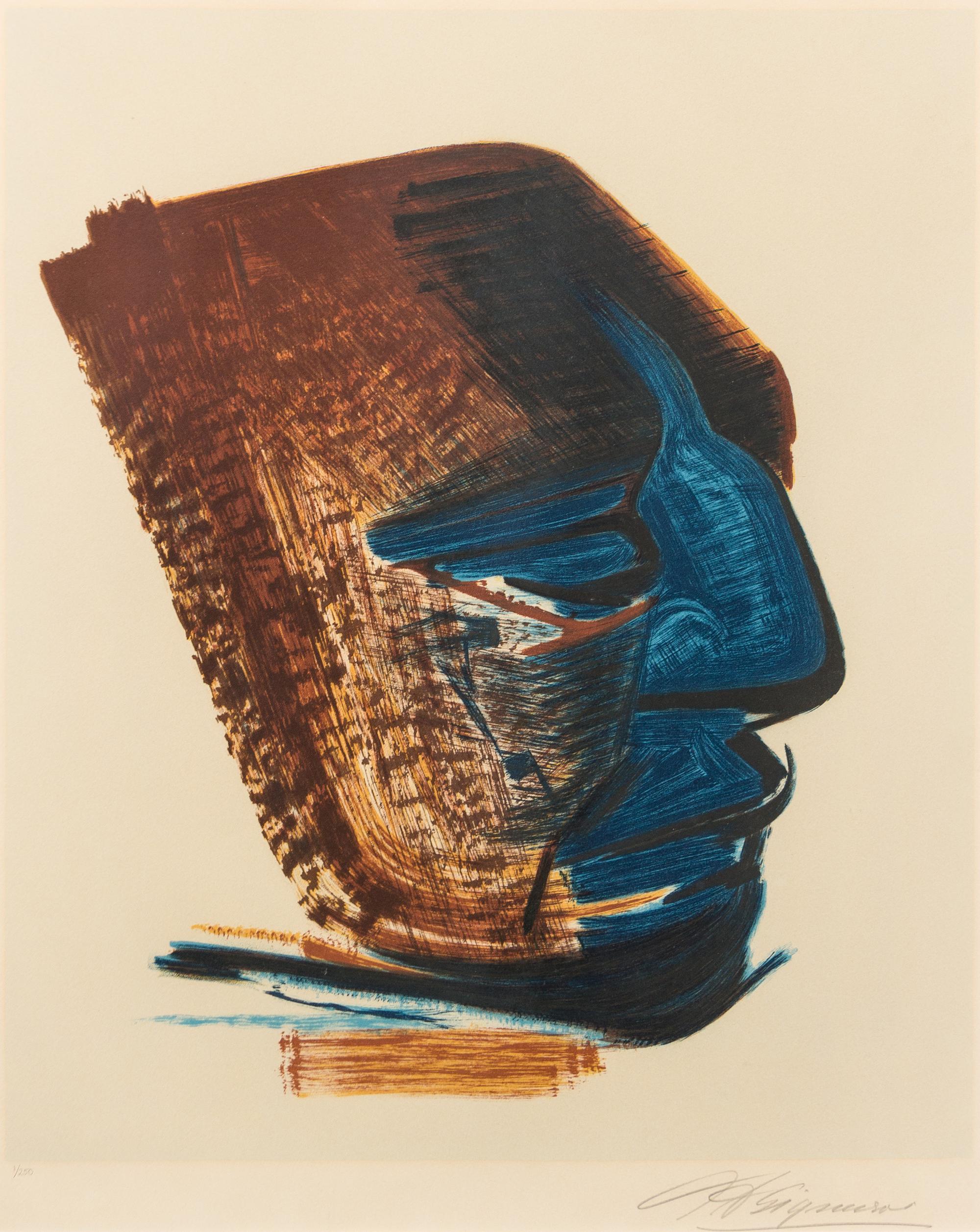 David Alfaro Siqueiros, (Mexican, 1896-1974), Mascara (from Mexican suite), 1968-1969