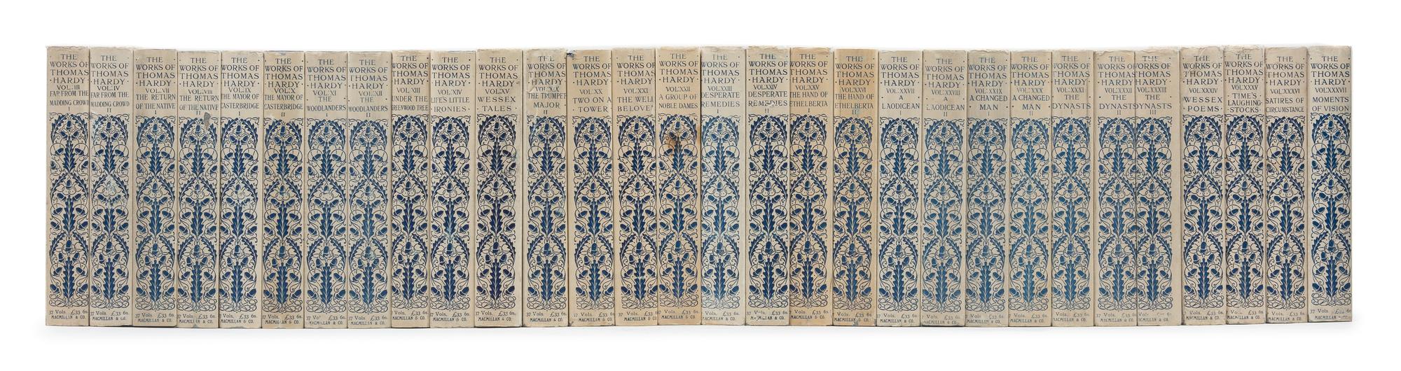 HARDY, Thomas (1840-1928). Works. London: Macmillan and Co., 1919-1920. 37 volumes. LIMITED EDITION, SIGNED BY HARDY.