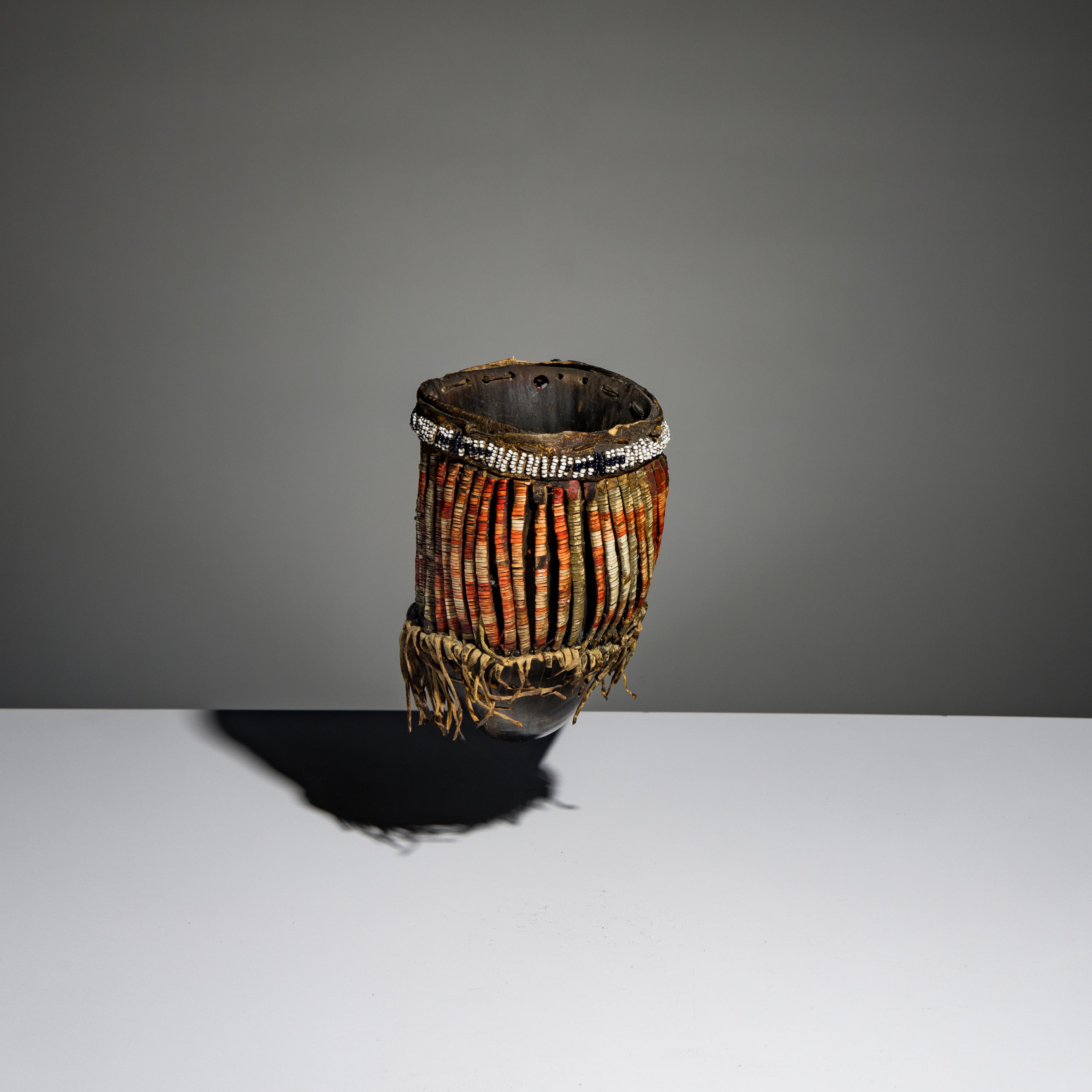 Sioux Quilled and Beaded Buffalo Horn Cup