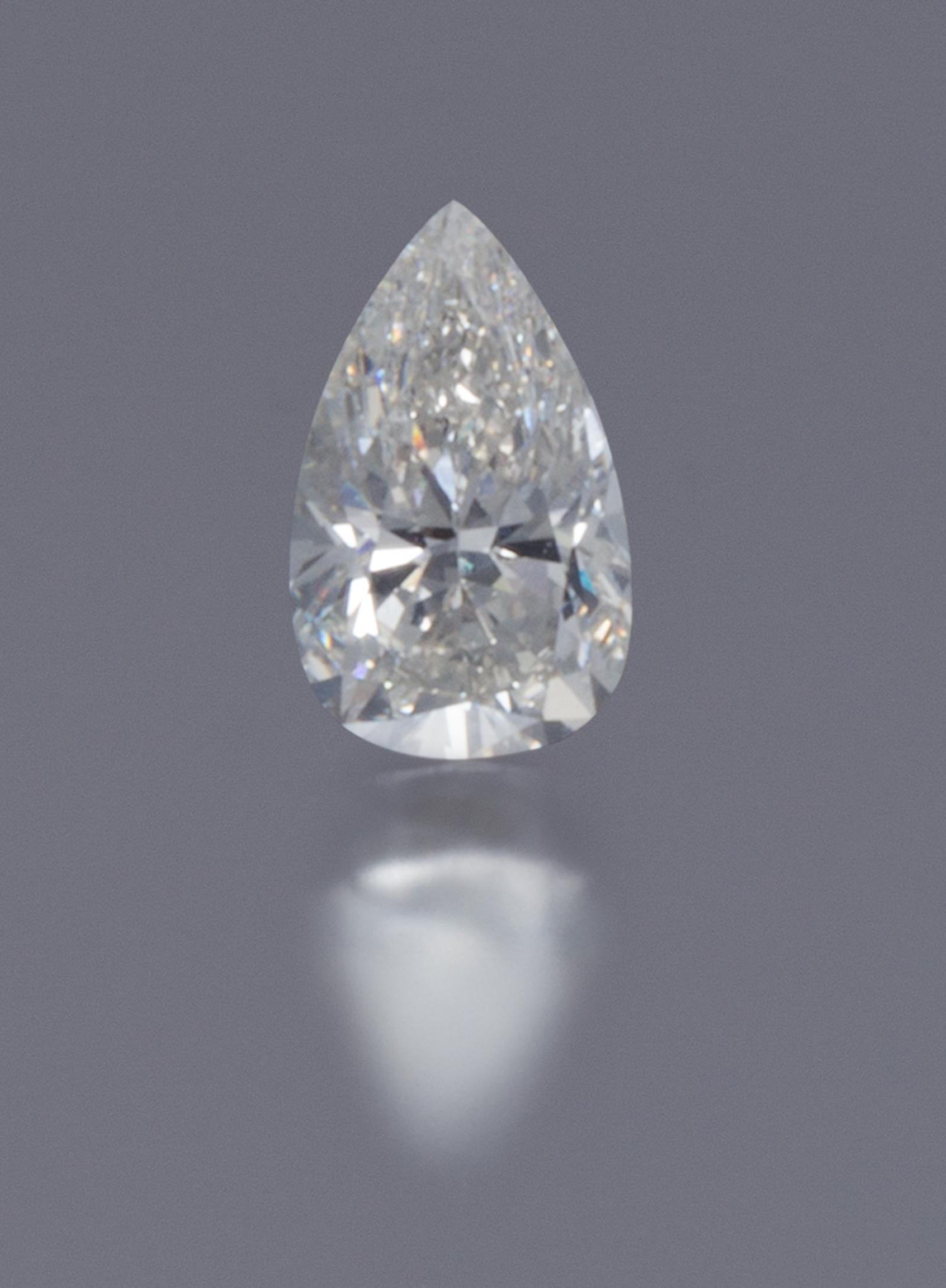 A 2.72 Carat Pear Shape Diamond,