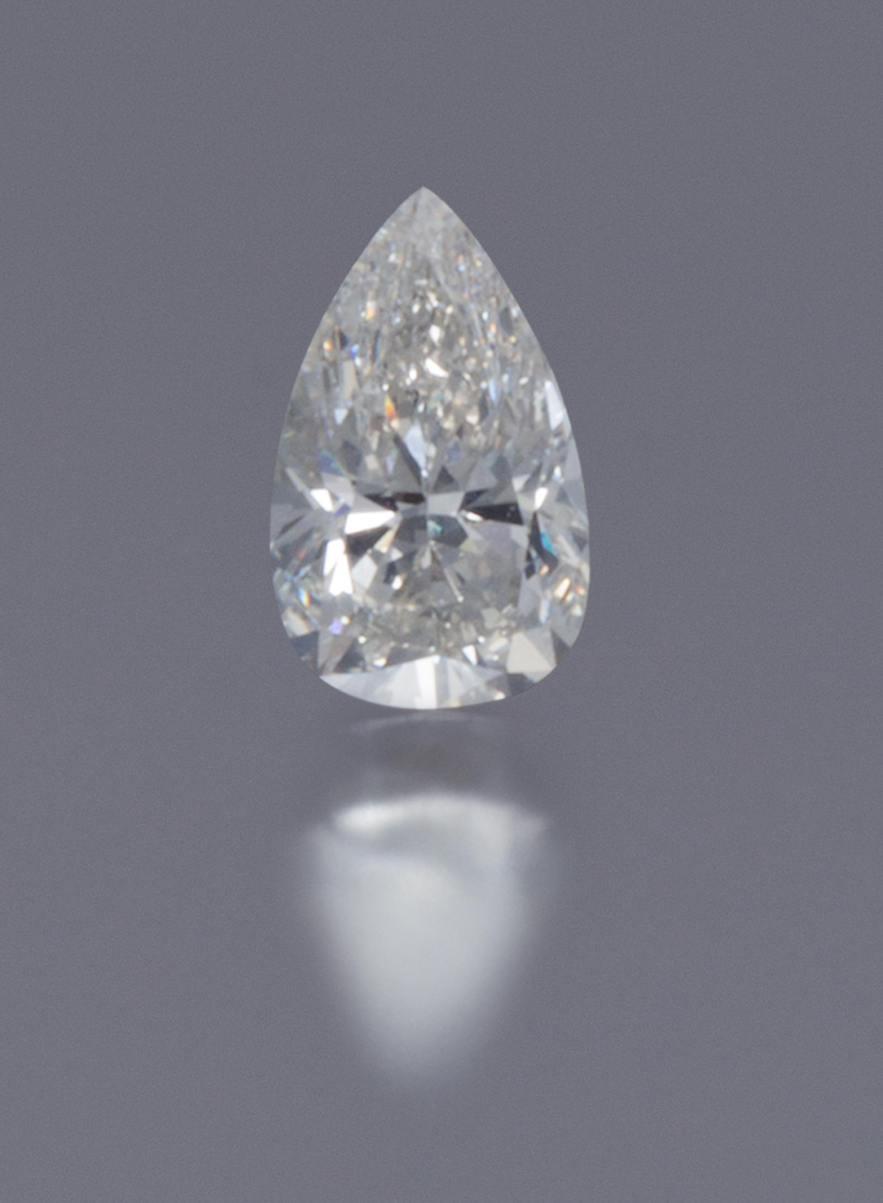 A 2.72 Carat Pear Shape Diamond,