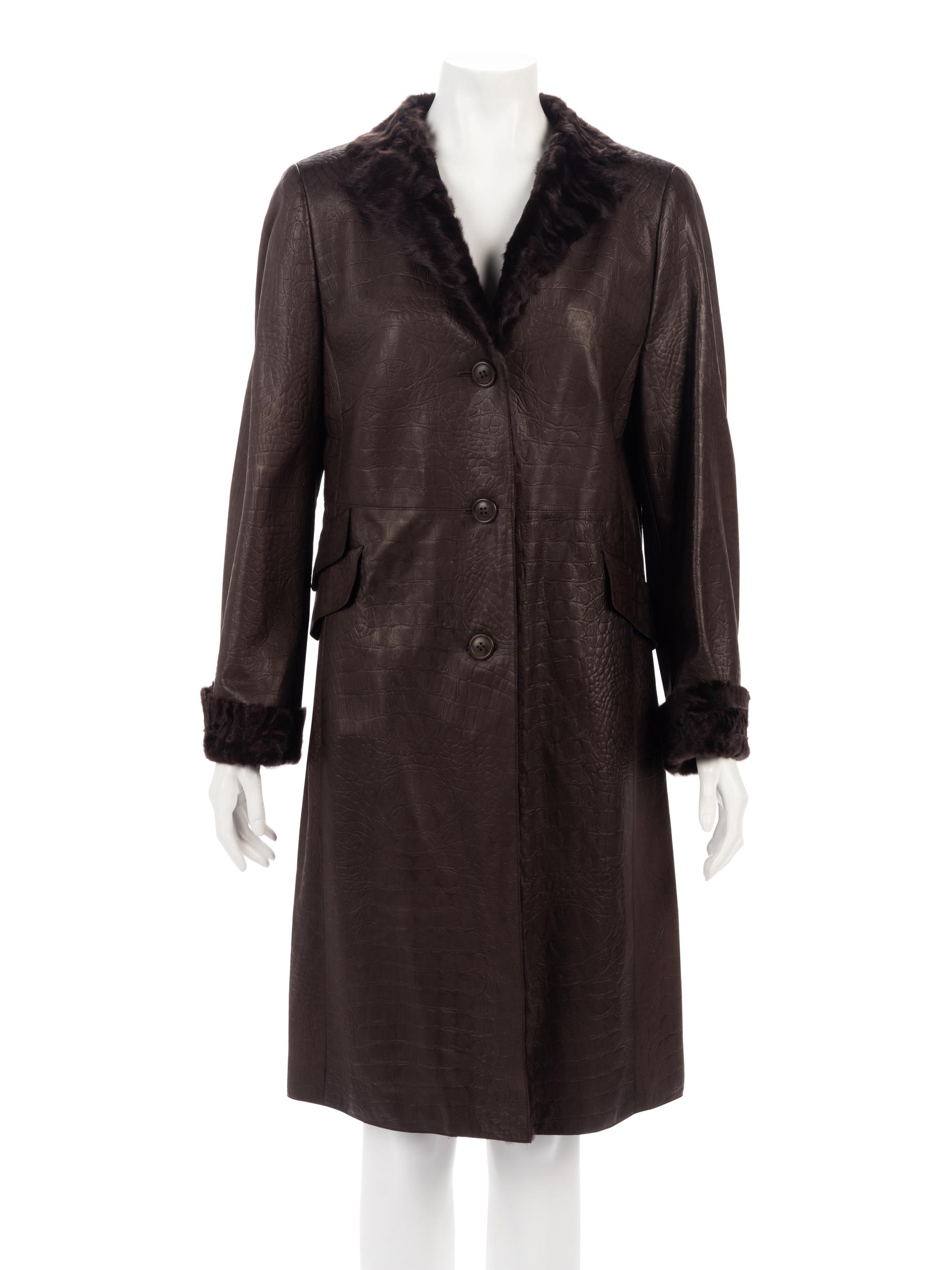 Akris Lambskin Leather Jacket Trimmed with Goat Fur