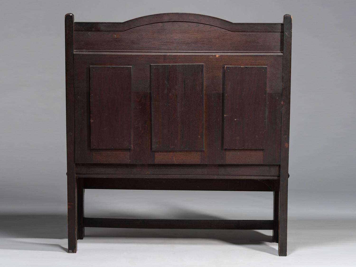 Cincinnati Art-Carved Bench with Inset Painted Panels, 1884