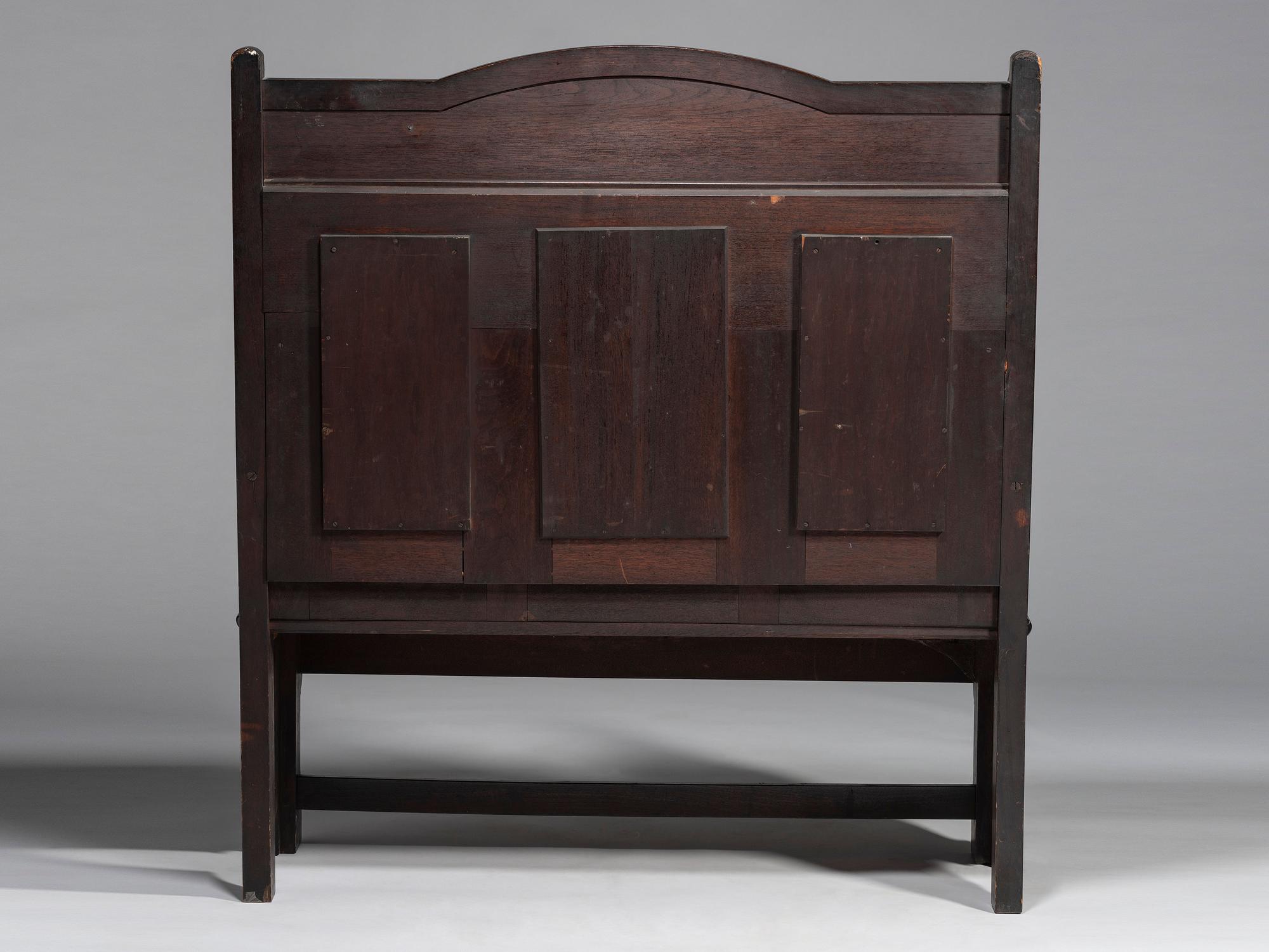 Cincinnati Art-Carved Bench with Inset Painted Panels, 1884