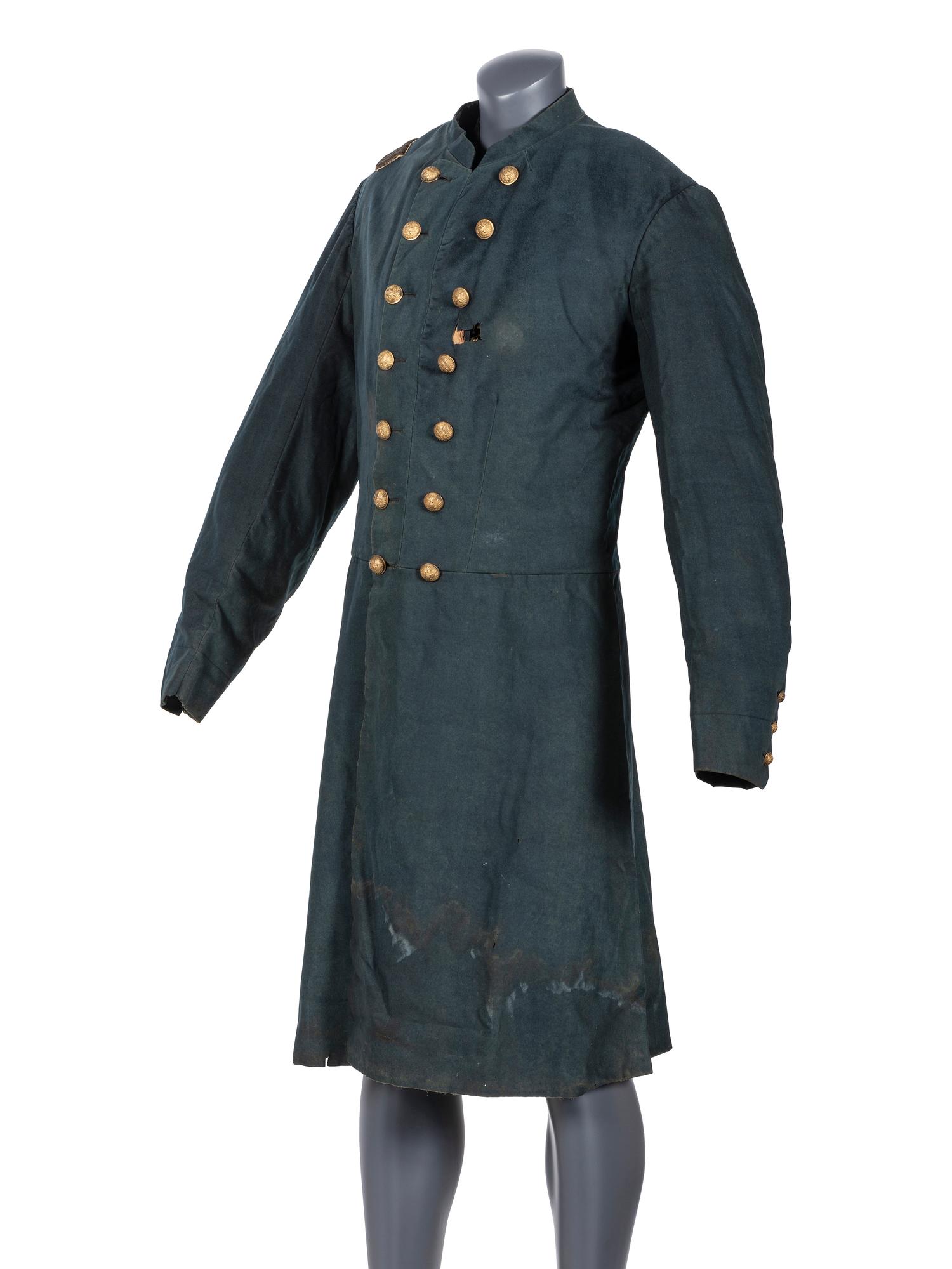 A collection of items identified to Lieutenant Colonel Jonathan Biggs, 123rd Illinois Infantry, “Wilder’s Brigade,” highlighted by bullet-struck frock coat and vest worn during the assault on Selma, Alabama. 2 April 1865.