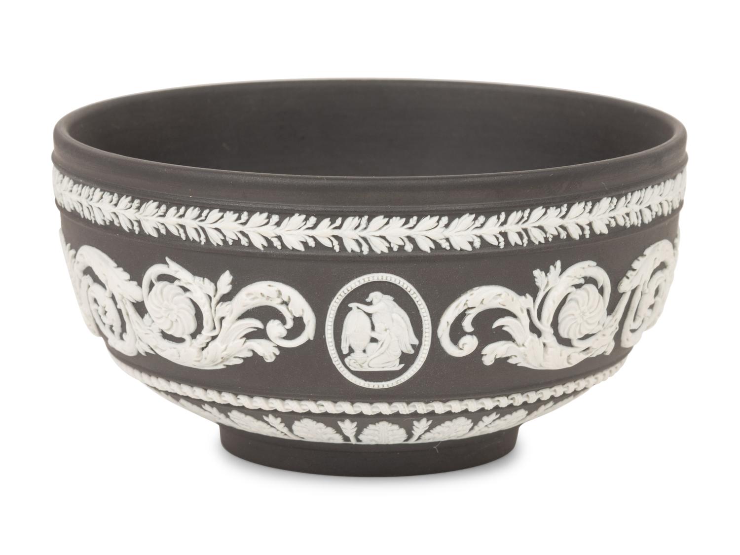 A Wedgwood Jasperware Bowl and a Wedgwood Jasperware Plate After William Hackwood