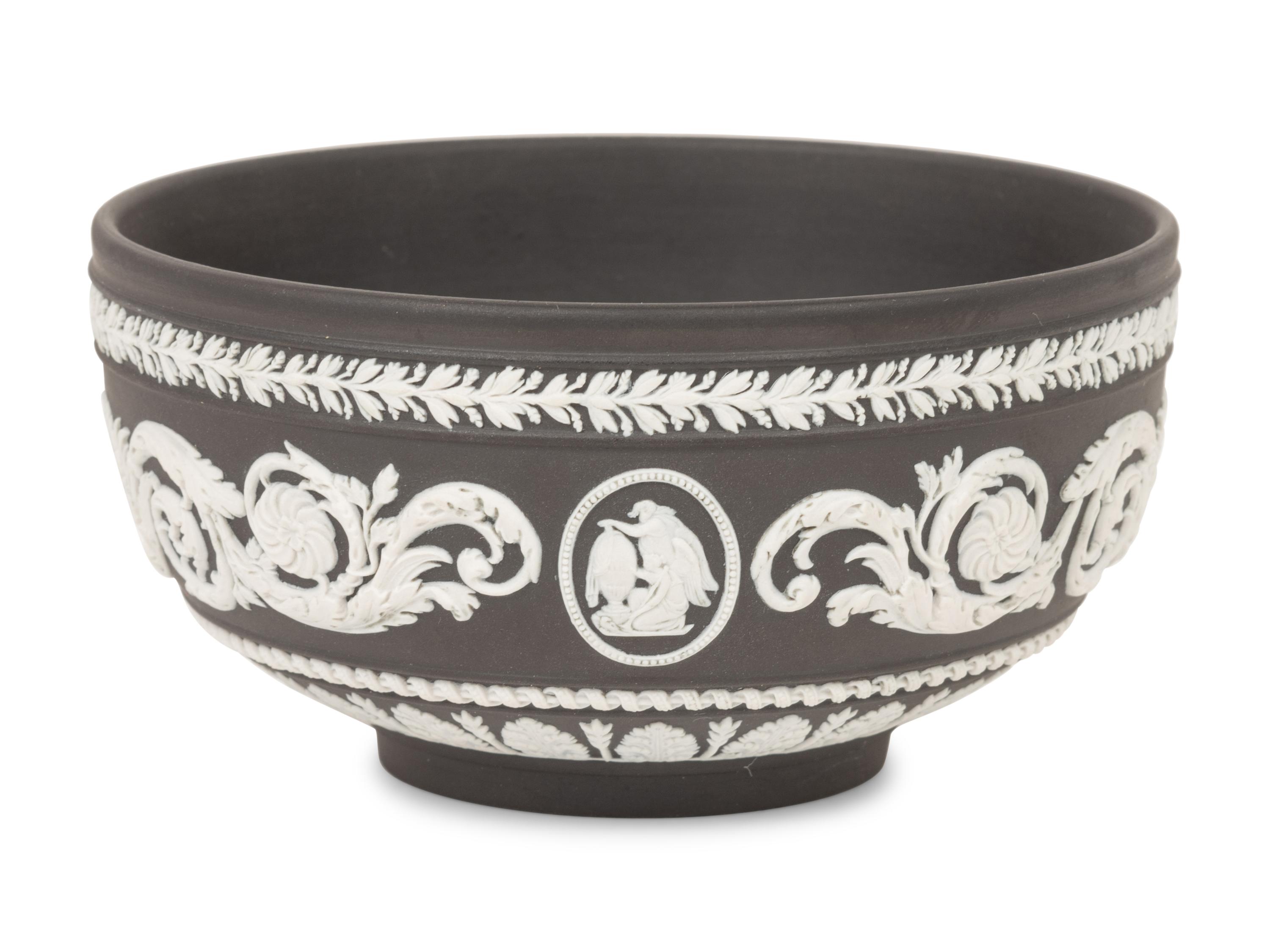A Wedgwood Jasperware Bowl and a Wedgwood Jasperware Plate After William Hackwood