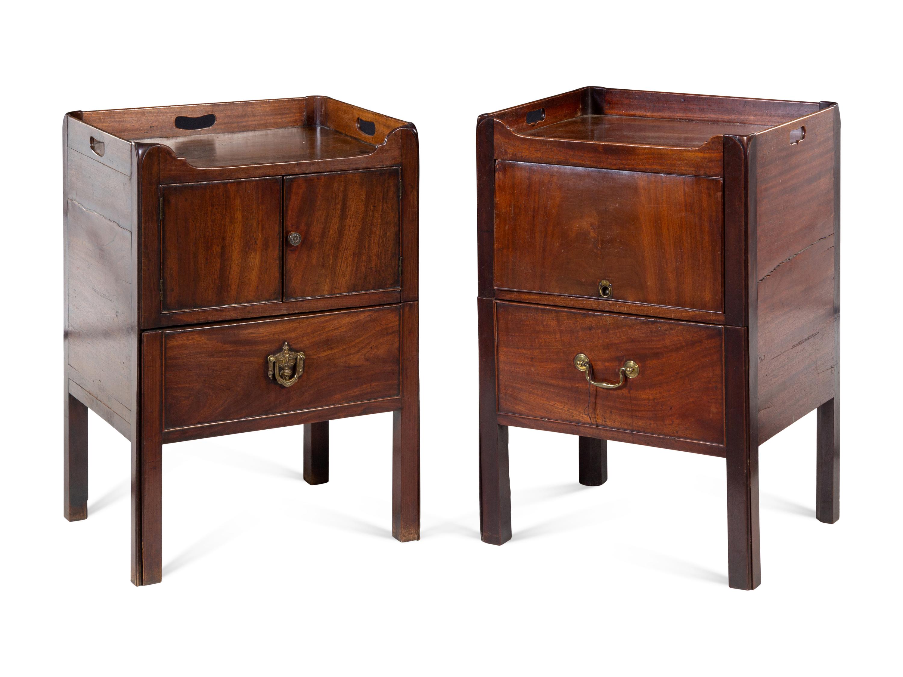 Two George III Style Mahogany Cabinets